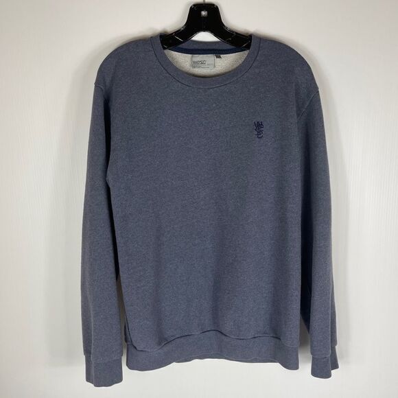 WeSC Sylvester Crew Neck Sweatshirt Men’s Medium Blue - Picture 1 of 5